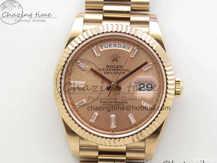 0409 Day-Date 40mm 228239 BP New Dial Version 904 RG T Crystal Markers RG Dial on RG President Bracelet A Popular 2834